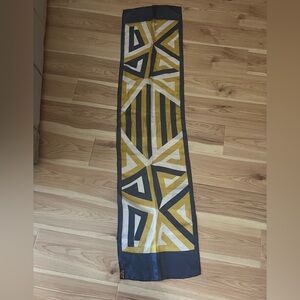 Vintage Geometric Patterned 100% silk scarf